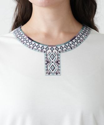 刺繍カットソー【Leilian WHITE LABEL