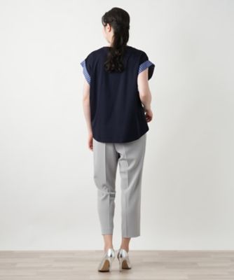 ストライプ切替カットソー【Ｌｅｉｌｉａｎ　ＷＨＩＴＥ　ＬＡＢＥＬ】