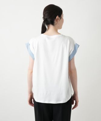 ストライプ切替カットソー【Ｌｅｉｌｉａｎ　ＷＨＩＴＥ　ＬＡＢＥＬ】