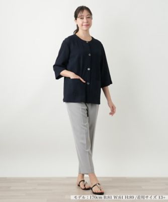 ノーカラージャケット【Ｌｅｉｌｉａｎ　ＷＨＩＴＥ　ＬＡＢＥＬ】