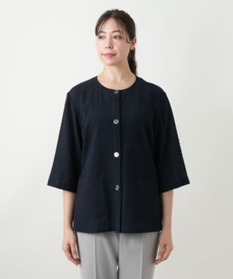 ノーカラージャケット【Ｌｅｉｌｉａｎ　ＷＨＩＴＥ　ＬＡＢＥＬ】