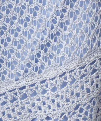 かぎ編みＶネックカーディガン【Ｌｅｉｌｉａｎ　ＷＨＩＴＥ　ＬＡＢＥＬ】