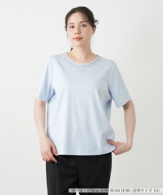 刺繍クルーネックカットソー【Ｌｅｉｌｉａｎ　ＷＨＩＴＥ　ＬＡＢＥＬ】