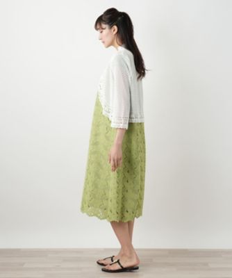 Leilian レリアン ワンピース 9号 カーディガン レース