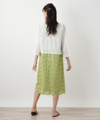 かぎ編みレースカーディガン【Leilian WHITE