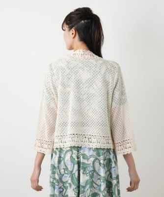 かぎ編みレースカーディガン【Leilian WHITE LABEL