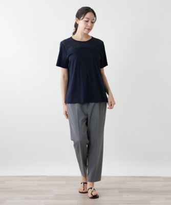Leilian PLUS HOUSE / レリアンプラスハウス 【店舗人気】レース切替カットソー 店舗人気】レース刺繍七分袖カットソー【Leilian WHITE LABEL