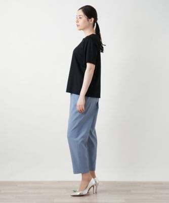 フラワー刺繍Tシャツ【Leilian WHITE LABEL