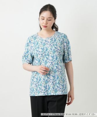 ＜Leilian plus house (Women/大きいサイズ)＞ペイズリー柄カットソー【Ｌｅｉｌｉａｎ　ＷＨＩＴＥ　ＬＡＢＥＬ】