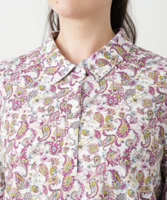 Leilian PLUS HOUSE / レリアンプラスハウス ペイズリー柄カットソー【Leilian WHITE LABEL】 ペイズリー柄カットソー【Leilian WHITE LABEL】|レリアン