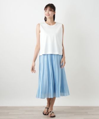 【店舗人気】ノースリーブカットソー【Ｌｅｉｌｉａｎ　ＷＨＩＴＥ　ＬＡＢＥＬ】