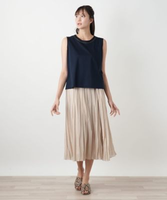 【店舗人気】ノースリーブカットソー【Ｌｅｉｌｉａｎ　ＷＨＩＴＥ　ＬＡＢＥＬ】