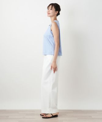 【店舗人気】ノースリーブカットソー【Ｌｅｉｌｉａｎ　ＷＨＩＴＥ　ＬＡＢＥＬ】