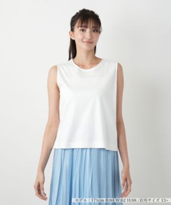 【店舗人気】ノースリーブカットソー【Ｌｅｉｌｉａｎ　ＷＨＩＴＥ　ＬＡＢＥＬ】