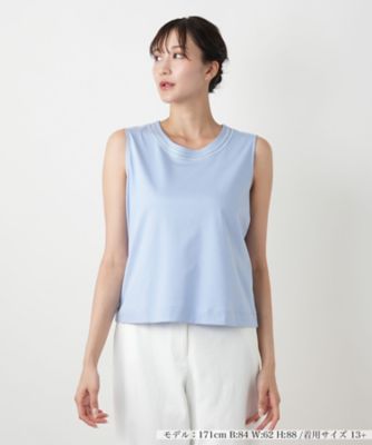 ＜Leilian plus house (Women/大きいサイズ)＞【店舗人気】ノースリーブカットソー【Ｌｅｉｌｉａｎ　ＷＨＩＴＥ　ＬＡＢＥＬ】