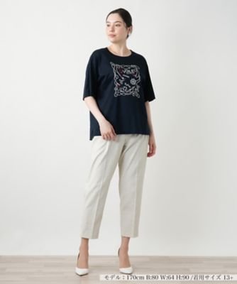 【店舗人気】スパンコール刺繍Ｔシャツ【Ｌｅｉｌｉａｎ　ＷＨＩＴＥ　ＬＡＢＥＬ】