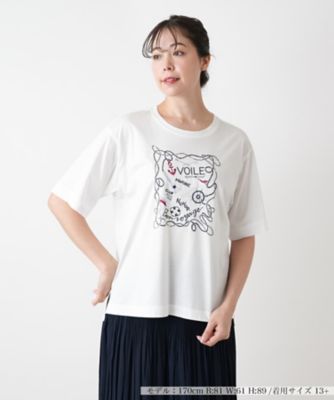 【店舗人気】スパンコール刺繍Ｔシャツ【Ｌｅｉｌｉａｎ　ＷＨＩＴＥ　ＬＡＢＥＬ】