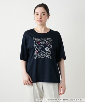 ＜Leilian plus house (Women/大きいサイズ)＞【店舗人気】スパンコール刺繍Ｔシャツ【Ｌｅｉｌｉａｎ　ＷＨＩＴＥ　ＬＡＢＥＬ】
