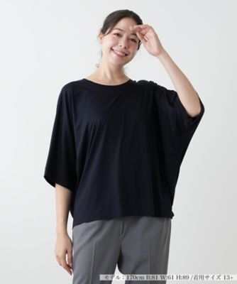 ＜Leilian plus house (Women/大きいサイズ)＞ドルマンスリーブカットソー【Ｌｅｉｌｉａｎ　ＷＨＩＴＥ　ＬＡＢＥＬ】