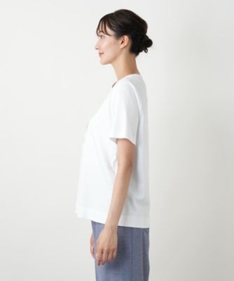 リボンモチーフプリントＴシャツ【Ｌｅｉｌｉａｎ　ＷＨＩＴＥ　ＬＡＢＥＬ】