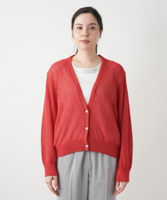 Vネックカーディガン【Leilian WHITE LABEL