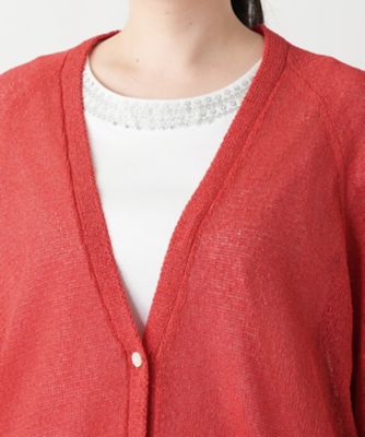 Vネックカーディガン【Leilian WHITE LABEL