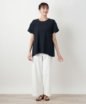 バックギャザー切替カットソー【Ｌｅｉｌｉａｎ　ＷＨＩＴＥ　ＬＡＢＥＬ】