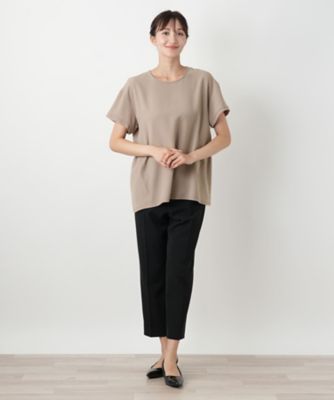 バックギャザー切替カットソー【Ｌｅｉｌｉａｎ　ＷＨＩＴＥ　ＬＡＢＥＬ】