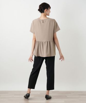 バックギャザー切替カットソー【Ｌｅｉｌｉａｎ　ＷＨＩＴＥ　ＬＡＢＥＬ】
