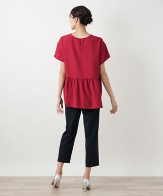 バックギャザー切替カットソー【Ｌｅｉｌｉａｎ　ＷＨＩＴＥ　ＬＡＢＥＬ】