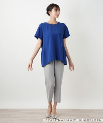 バックギャザー切替カットソー【Ｌｅｉｌｉａｎ　ＷＨＩＴＥ　ＬＡＢＥＬ】