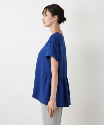バックギャザー切替カットソー【Ｌｅｉｌｉａｎ　ＷＨＩＴＥ　ＬＡＢＥＬ】