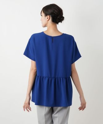 バックギャザー切替カットソー【Ｌｅｉｌｉａｎ　ＷＨＩＴＥ　ＬＡＢＥＬ】