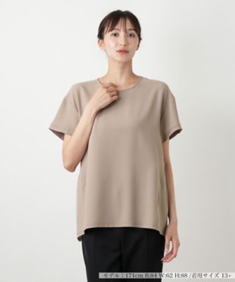 バックギャザー切替カットソー【Ｌｅｉｌｉａｎ　ＷＨＩＴＥ　ＬＡＢＥＬ】