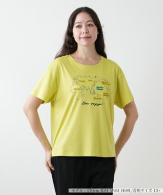 ＜Leilian plus house (Women/大きいサイズ)＞刺繍Ｔシャツ【Ｌｅｉｌｉａｎ　ＷＨＩＴＥ　ＬＡＢＥＬ】