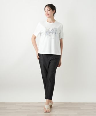 美品//レリアン　大きいサイズ　13＋　フラワープリント　半袖カットソー　ピンク BPF03_0402490_04?$VS_1500$