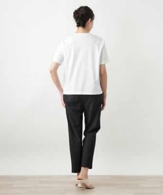 ⭐️新品⭐️Leilianレリアン　異素材カットソー　サイズ13＋　大きめサイズ ボーダーノースリーブカットソー【Leilian WHITE LABEL