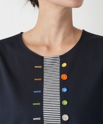 ボタン刺繍Ｔシャツ【Ｌｅｉｌｉａｎ　ＷＨＩＴＥ　ＬＡＢＥＬ】