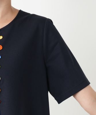 ボタン刺繍Ｔシャツ【Ｌｅｉｌｉａｎ　ＷＨＩＴＥ　ＬＡＢＥＬ】