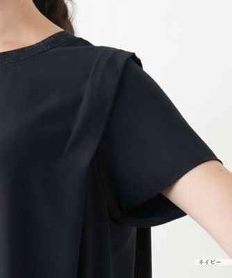 【店舗人気】ラメクルーネックカットソー【Ｌｅｉｌｉａｎ　ＷＨＩＴＥ　ＬＡＢＥＬ】