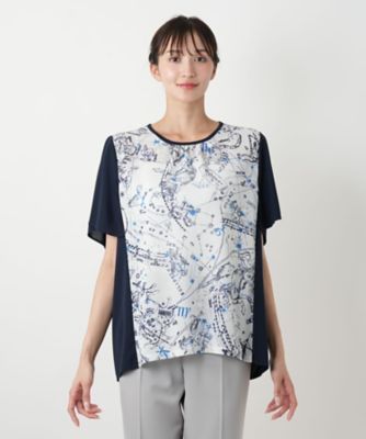 星座柄プリント切替カットソー【Ｌｅｉｌｉａｎ　ＷＨＩＴＥ　ＬＡＢＥＬ】
