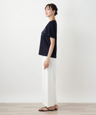 【店舗人気】スパンコール刺繍Ｔシャツ【Ｌｅｉｌｉａｎ　ＷＨＩＴＥ　ＬＡＢＥＬ】