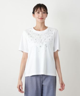 【店舗人気】スパンコール刺繍Ｔシャツ【Ｌｅｉｌｉａｎ　ＷＨＩＴＥ　ＬＡＢＥＬ】