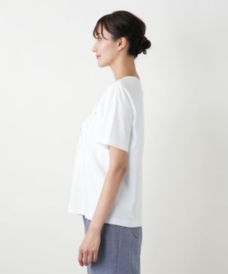【店舗人気】スパンコール刺繍Ｔシャツ【Ｌｅｉｌｉａｎ　ＷＨＩＴＥ　ＬＡＢＥＬ】
