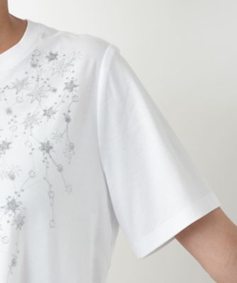 【店舗人気】スパンコール刺繍Ｔシャツ【Ｌｅｉｌｉａｎ　ＷＨＩＴＥ　ＬＡＢＥＬ】