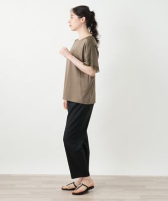 異素材切替カットソー【Ｌｅｉｌｉａｎ　ＷＨＩＴＥ　ＬＡＢＥＬ】