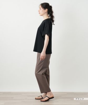 異素材切替カットソー【Ｌｅｉｌｉａｎ　ＷＨＩＴＥ　ＬＡＢＥＬ】