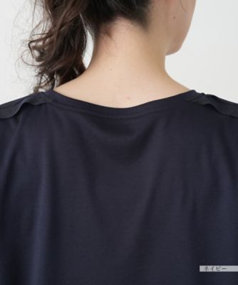 異素材切替カットソー【Ｌｅｉｌｉａｎ　ＷＨＩＴＥ　ＬＡＢＥＬ】