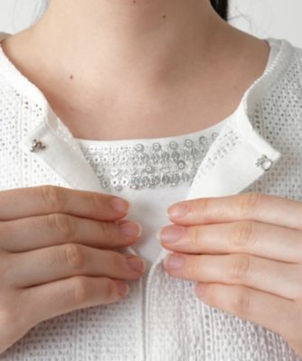 ニットジャケット【Ｌｅｉｌｉａｎ　ＷＨＩＴＥ　ＬＡＢＥＬ】