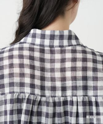 ギンガムチェックブラウス【Leilian WHITE LABEL